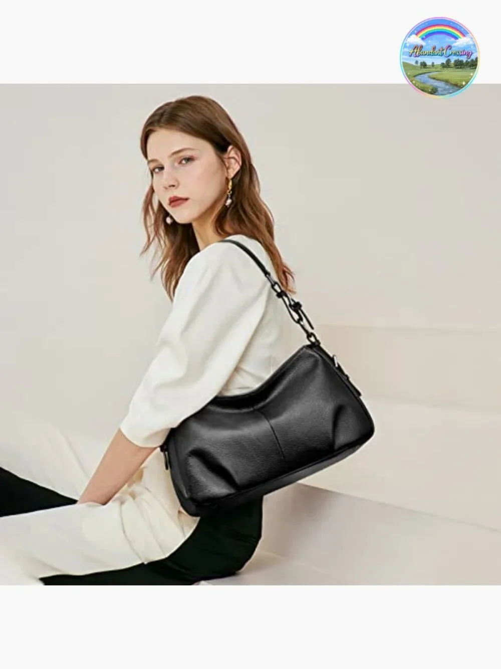 Genuine Leather Women's Hobo Bag Top Handle Crossbody Shoulder Bag